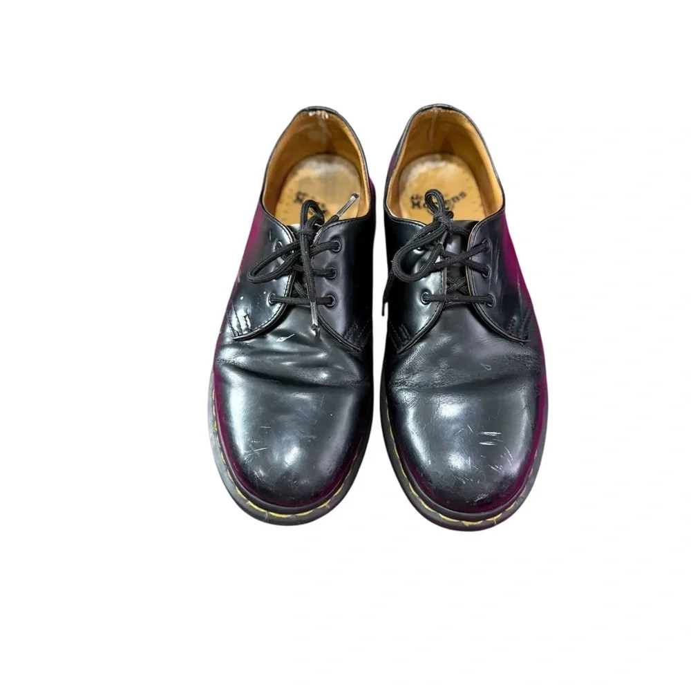 DR. MARTEN 1461 Black Leather Lace Up Derby Oxford Shoes